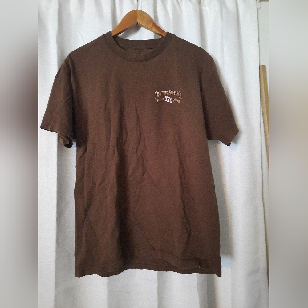 Tractor Supply Co "No Farms No Food" Short Sleeve Graphic Tee Size Large T-Shirt